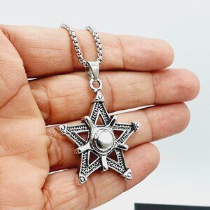 ❤️Fashion anime Pentagram Shape Necklace, N90201P121